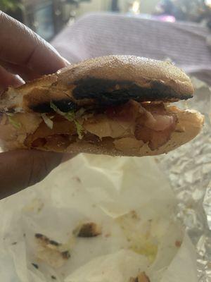 BLT Sandwich on burnt roll!