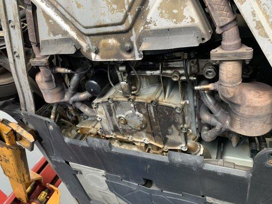 Porsche engine bay