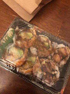 Shrimp tempura roll ($9.95)