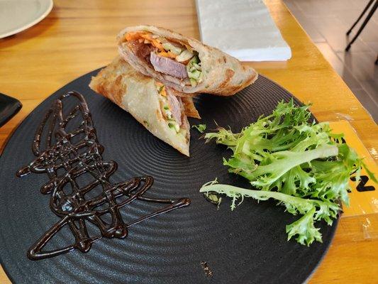 Roasted Duck Scallion Pancake Wrap