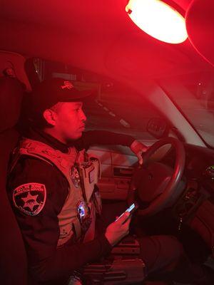 Inside the Patrol car, Our tactical Officers on the field.