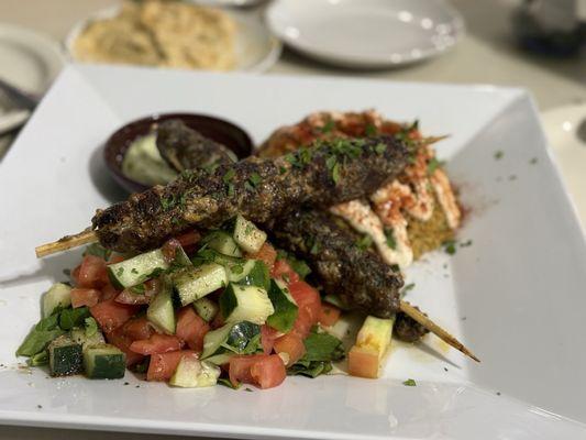 Beef Grilled Kabob Plate