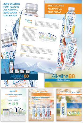 Samples of print designs for our client Alkaline88