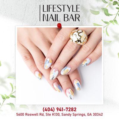 Come to Lifestyle Nail Bar Sandy Springs, you'll get a fresh and unique look for your nails.