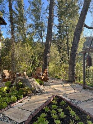 Seated outdoor area at The Ashram.