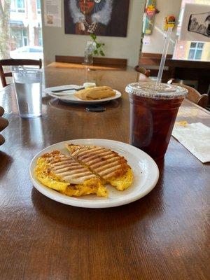 Egg and cheese with Cold brew