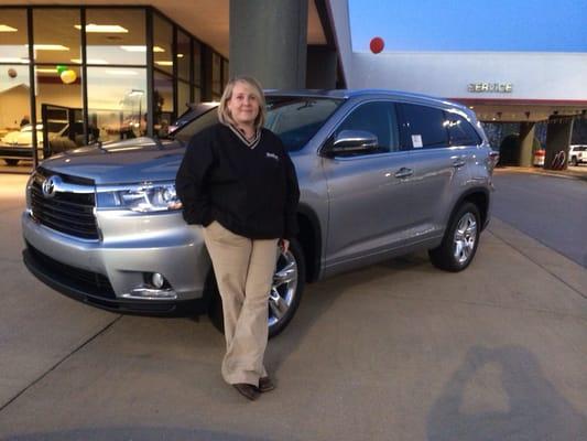 One of the sales professionals at TeamOne Toyota with a brand NEW 2014 Toyota Highlander fresh off the truck!!!