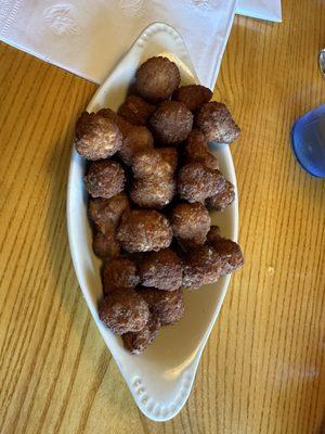 Fried mushrooms (were on the burnt side but they asked and I said it was fine so normally not so crispy.)