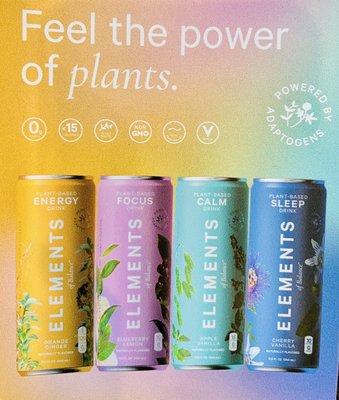 Elements - Plant Based Functional Drinks with Adaptogens. Organic Ingredients. Now Available at MOVE!