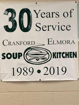 30 Years of Service to the Cranford-Elmora Soup Kitchen!