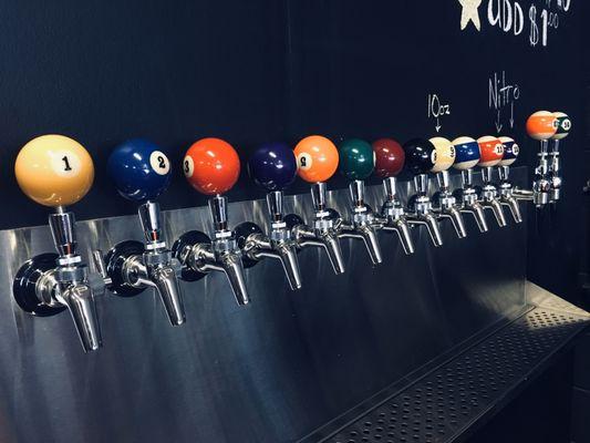 Tap handles. 12 reg, 2 nitro