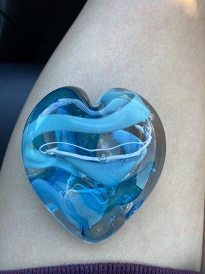 Heart paperweight