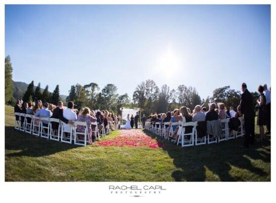 Ceremony on the green.