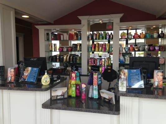 Front Counter where you check and find great lotions to use!