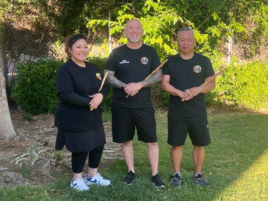 (L-R) My first Las Vegas students Susanne, Myself and David. This was this years festival Demo.