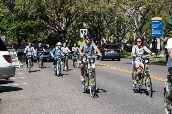 Biking tour along Beach Drive