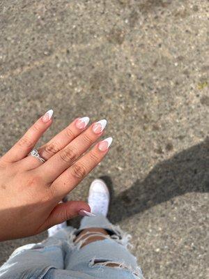 White chrome French tip