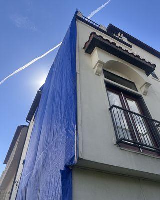 Tarped a home after Hurricane Beryl