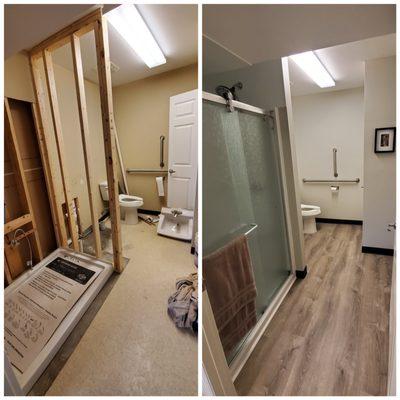 Shower and Floor Installation