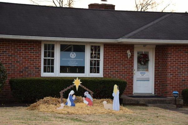 Front of building.  (Christmas 2019)