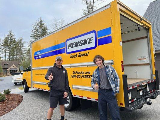 Derek and Holden Unloading at the ramble in Asheville North Carolina