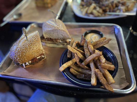 Red & Red and White Cutlet Sandwich w/fries