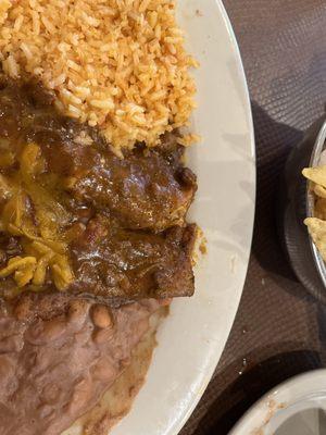 Chili cheese enchiladas