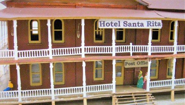 The Hotel Santa Rita is a part of the miniature Calabasas Town Site at the Rio Rico History Museum.