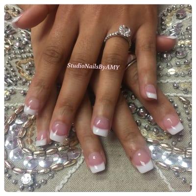 #acrylicnails #pinkandwhite