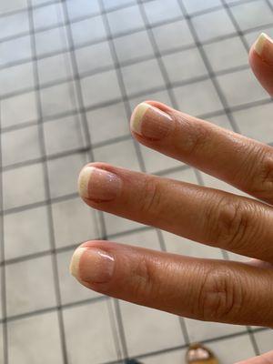 Perfect French tip gel nails!