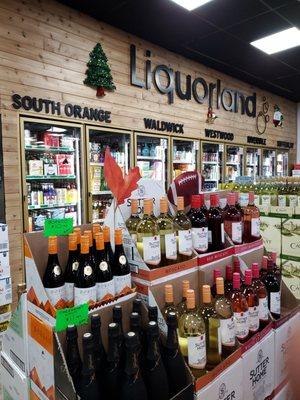 Inside liquorland with their other locations posted