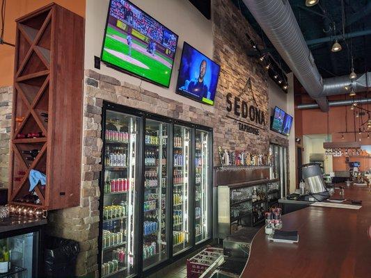 Bottles and cans at Sedona Taphouse