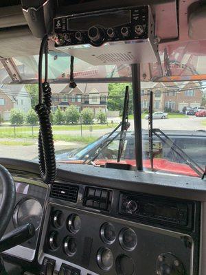 CB Radio and Pioneer radio installed in a rig