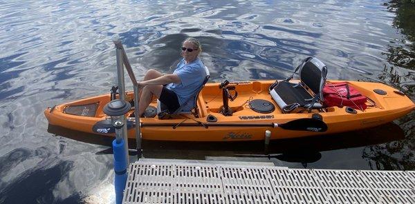 Another shot of Wife in our new Hobie Cat!