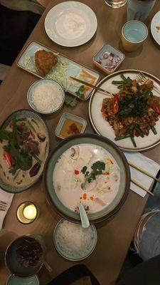 Tom Kha Soup, Drunken Noodle, Green Curry