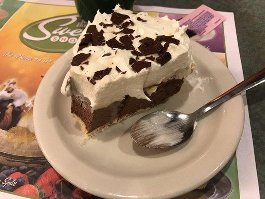 The best Chocolate cream pie without whipped cream on top of the whipped cream.