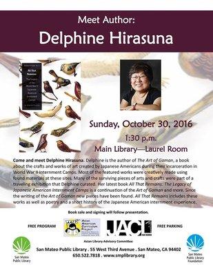 Book signing with Delphine Hirasuna!
 
 1:30 pm, Sunday 10/30/16
 
 San Mateo Public Library
 55 West Third Avenue
 San Mateo, CA 94402