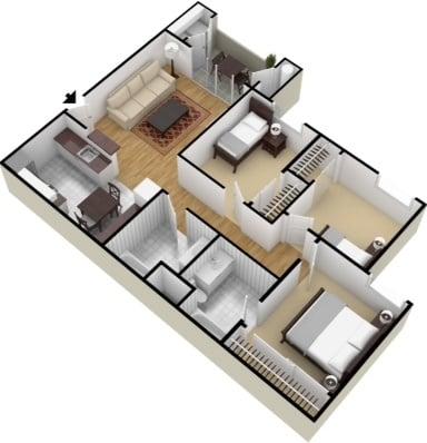 3x2 floor plan