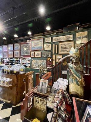 Lots of Memorabilia line the walls. Lots of Classic & unique products @ this shop from 1883 @ Leavitt & Peirce Harvard Square Cambridge MA