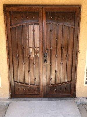 Security Door_French door with collared pickets