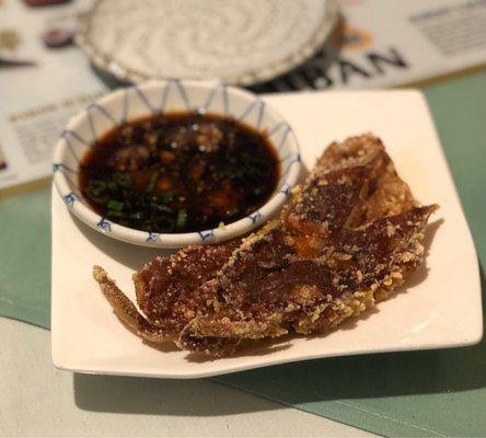 Deep fried soft shell crab