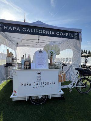 Golf Tournament catering event with Bike Cart set up