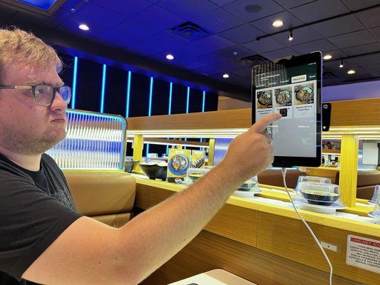 You can order from the iPad at your table additional menu items