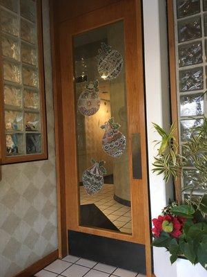 Entrance into dental rooms.