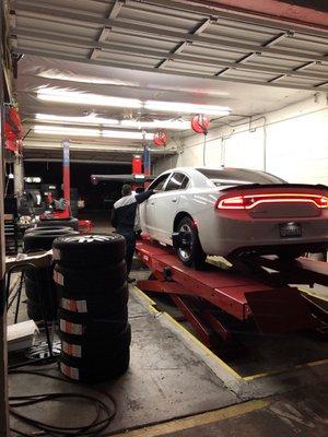 The incredibly quick auto technician fixing my alignment