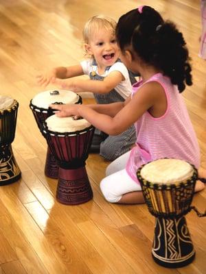 Young drummers at Cumbe. Photo by Inna Penek.