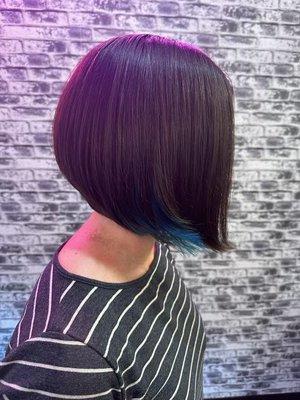 A line bob haircut