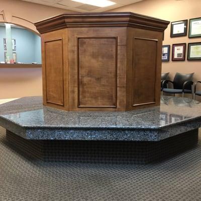 Octagonal Waiting Room Bench.