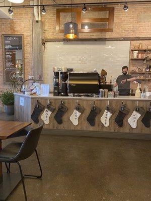 Cute coffee bar counter.