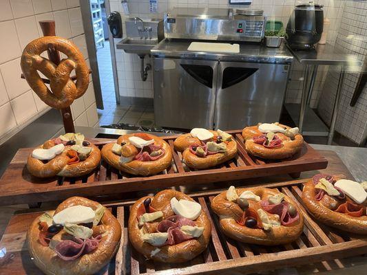 Pretzel charcuterie. Very innovative!